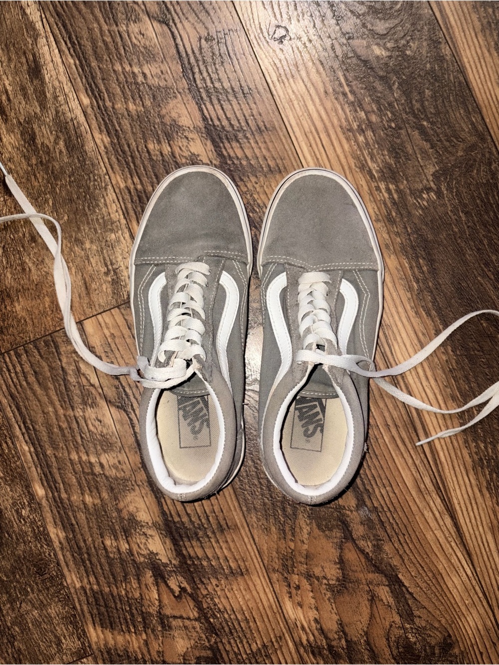 Vans Old Skool Low-Top Sneakers in Gray and White